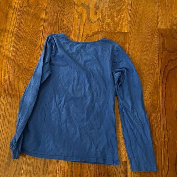 TG Total Girl blue with silver glitter Eiffel Tower long sleeve tee size XL - Picture 4 of 4